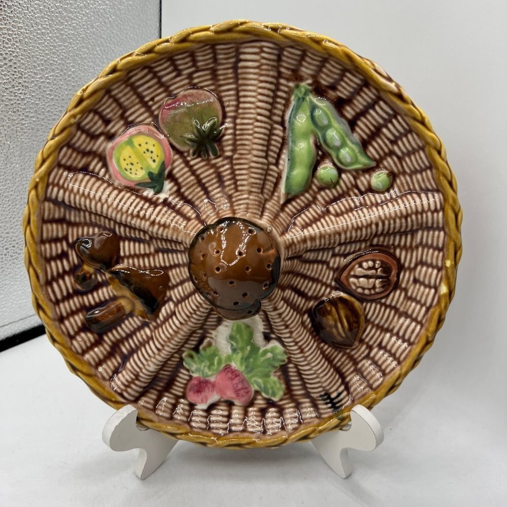 VTG Mushroom Relish Tray Boho Kitschy Farmhouse Cottage Hippie Toothpick Holder
